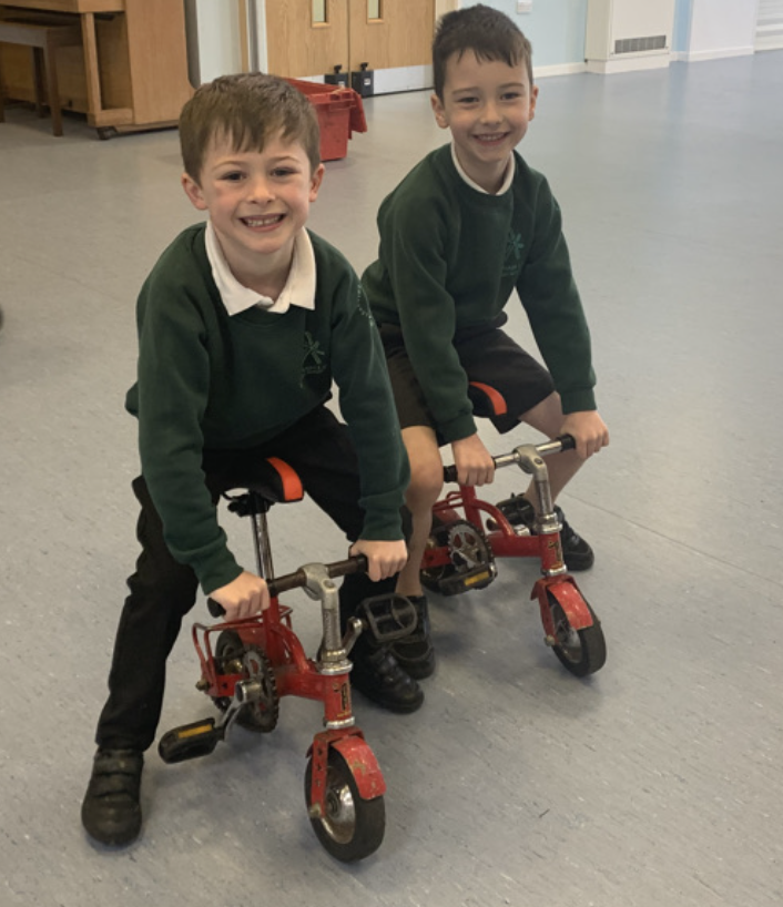 Which force do we use to ride a bike? 