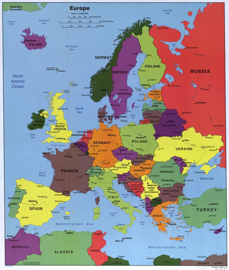 Map of europe