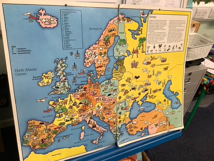 Using the atlas to look for countries 